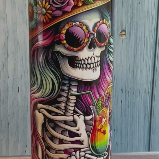 Tanned and Tipsy Skeleton / 20oz Tumbler