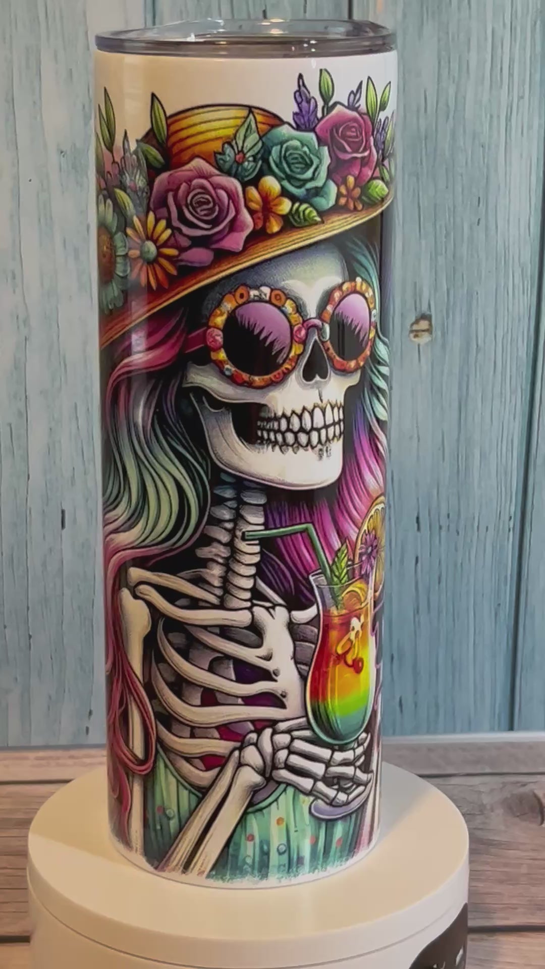 Tanned and Tipsy Skeleton / 20oz Tumbler